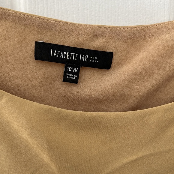 Lafayette 148 Sleeveless Silk Tank in Gold - Picture 2 of 5